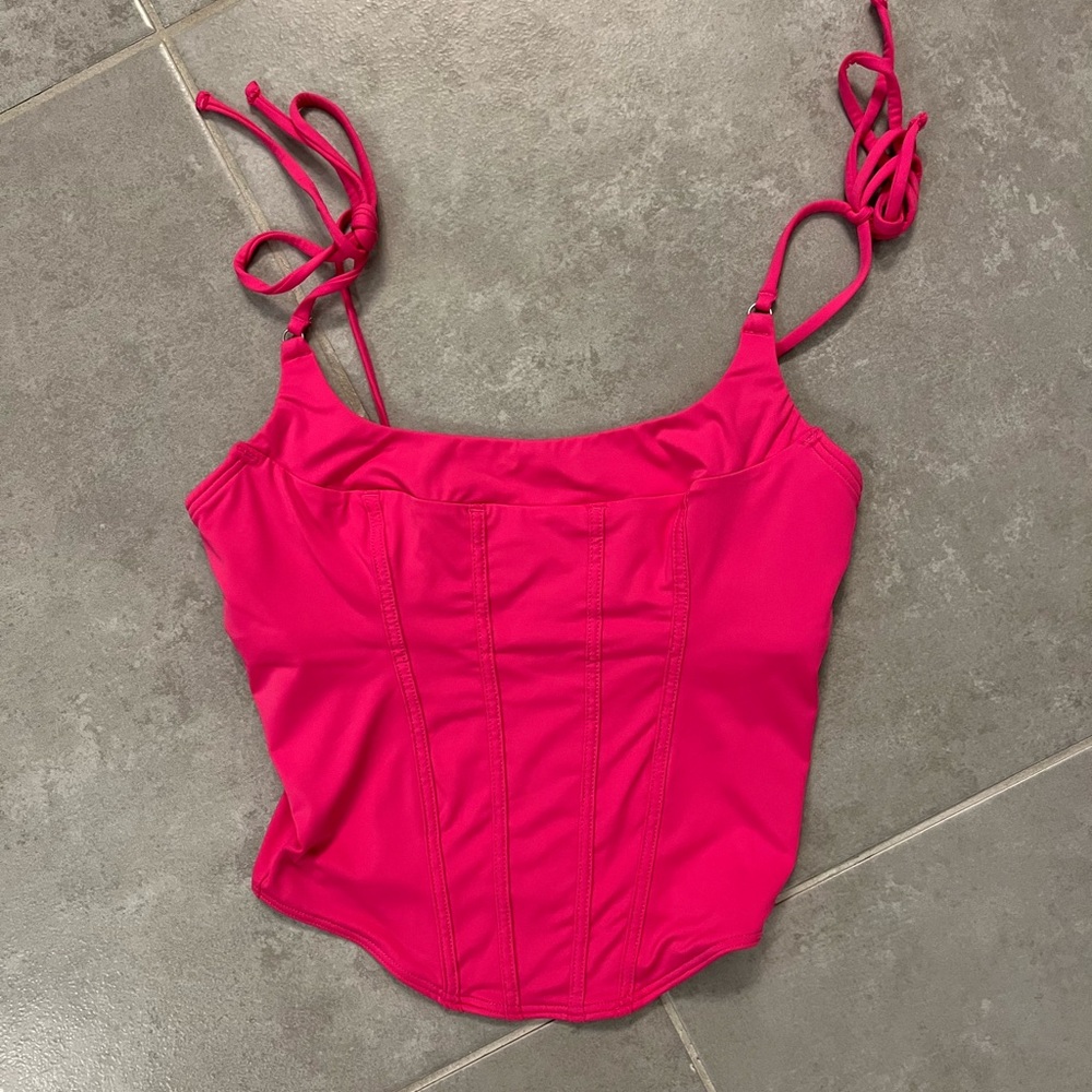 Gilly Hicks Hot Pink Micro Corset Top. Size XXS